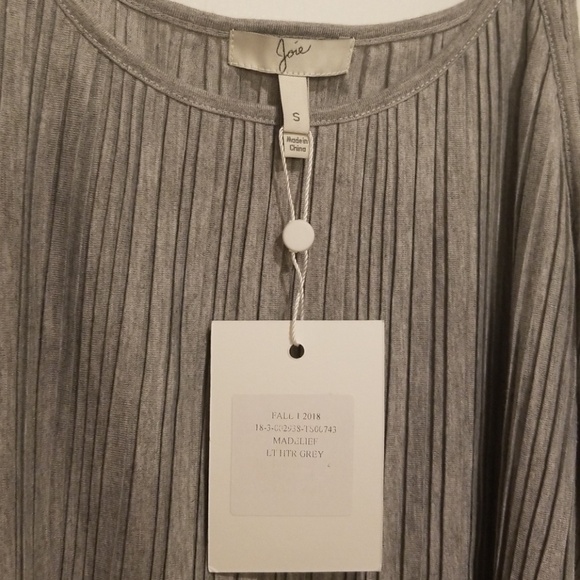 💕JOIE💕 Madelief Pleated Gray Camisole Tank Top - Picture 4 of 6